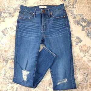 Madewell 9in high rise skinny crop jeans